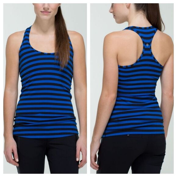 Lululemon Cool Racerback Apex Stripe Baroque Blue - Picture 1 of 9